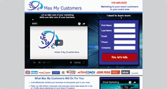 Desktop Screenshot of maxmycustomers.com