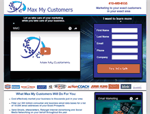 Tablet Screenshot of maxmycustomers.com